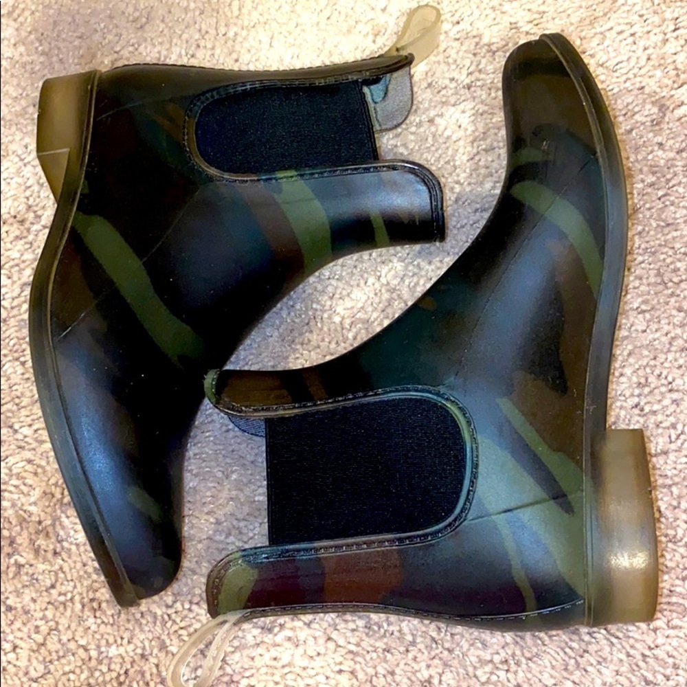 J Crew Camo Rain Boots